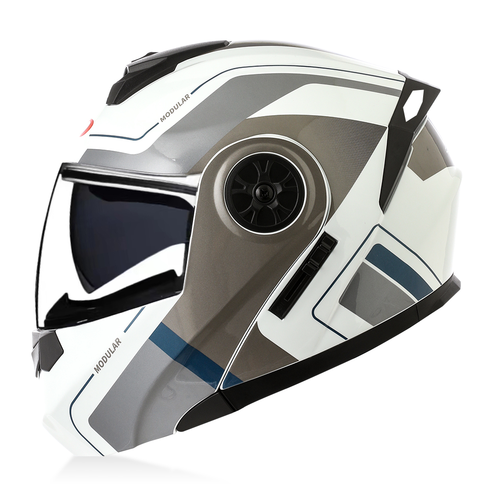 Full Face Motorcycle Helmet With Bluetooth - High Quality Modular Flip Up Helmet