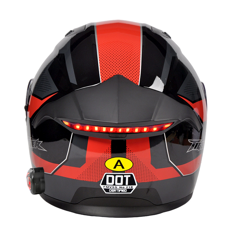 LED Intelligence Tail Light Mo - Full Face Motorcycle Helmet With Bluetooth review and price