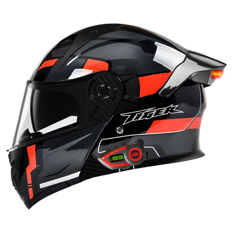 LED Intelligence Tail Light Mo - Full Face Motorcycle Helmet With Bluetooth review and price