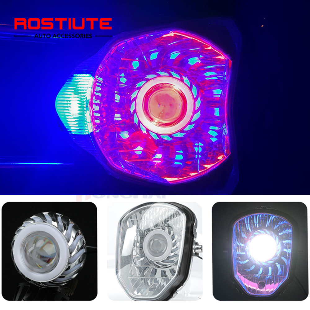 High/Low Beam Double Angel Eye - Universal Motorcycle Led Headlight Projector review and price