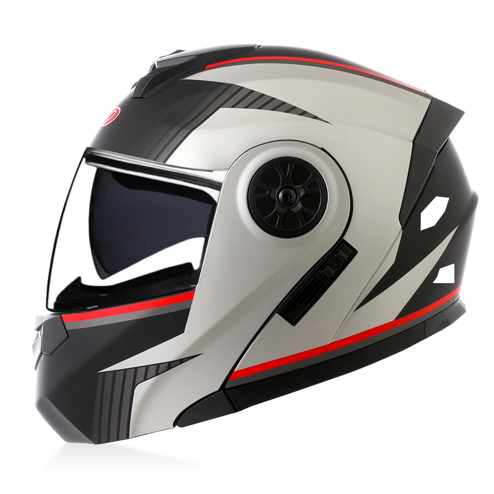High Quality Modular Flip Up H - Full Face Motorcycle Helmet With Bluetooth review and price