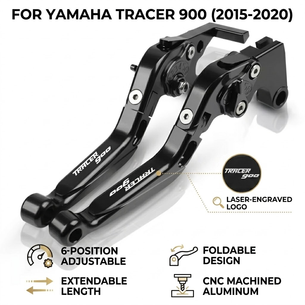 For YAMAHA TRACER900 2015-2020 - Cnc Aluminum Adjustable Brake Clutch Levers review and price