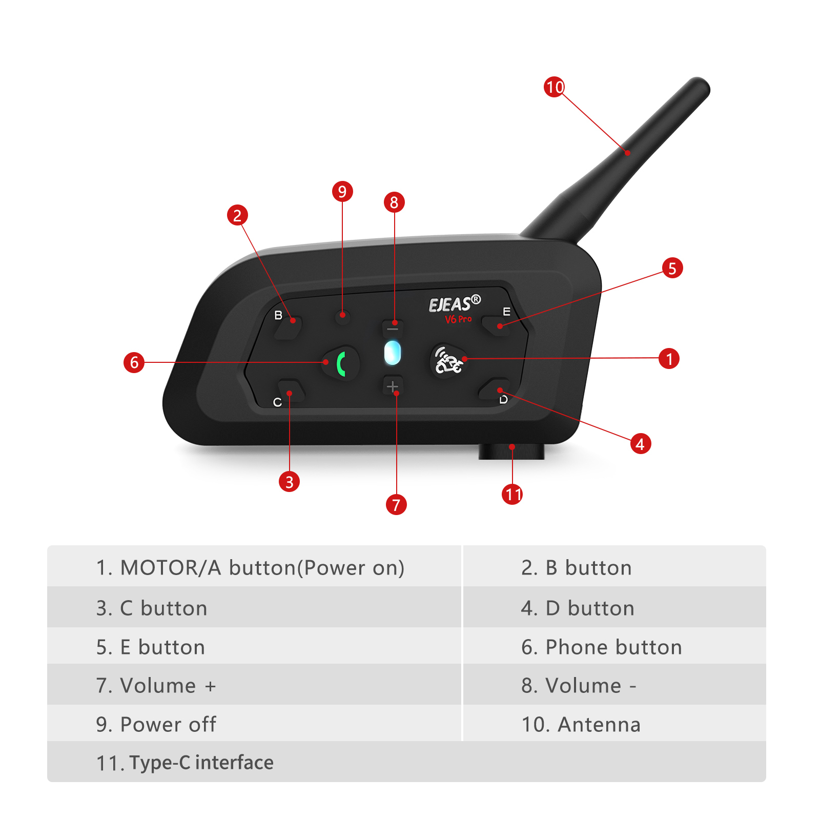 NewEJEAS V6 Pro Full Duplex Mo - Motorcycle Helmets review and price